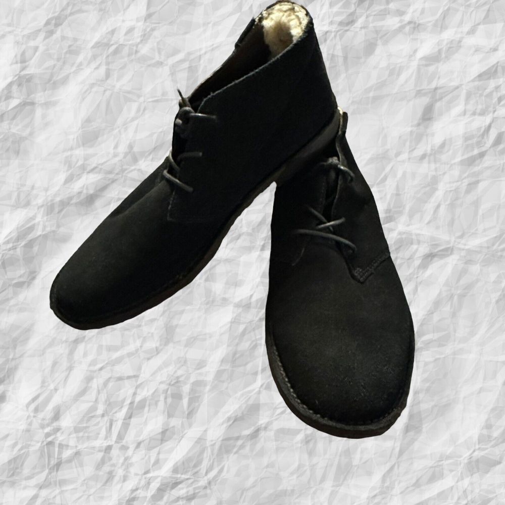 Emu Australia Winston Desert Boots Black‎ Mens 12 Suede